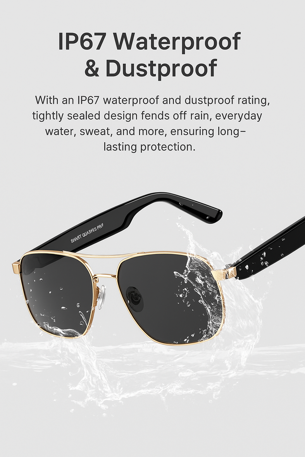 Smart Glasses with Live Voice Translation & Bluetooth Audio