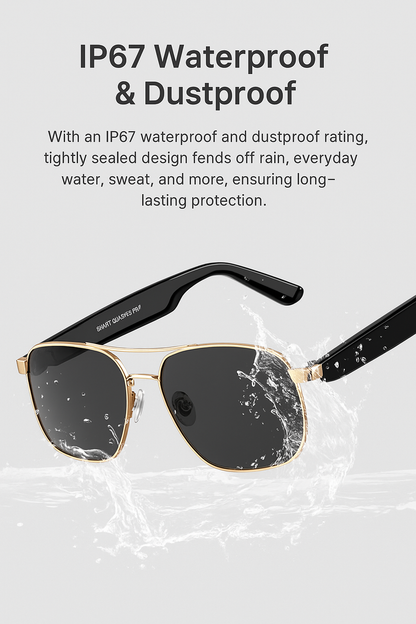 Smart Glasses with Live Voice Translation & Bluetooth Audio